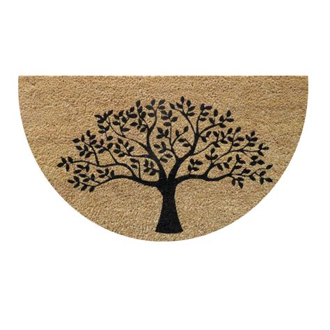 ATMAH Half round tree design coir doormat – ATMAH - All That Maketh A Home