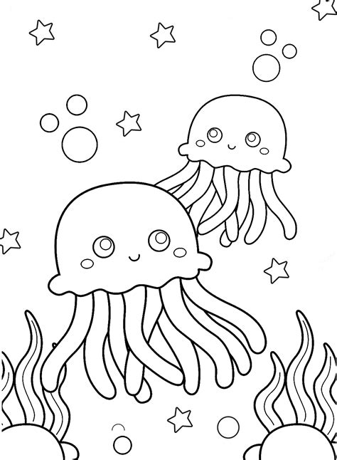 Coloring Pages Of Jellyfish