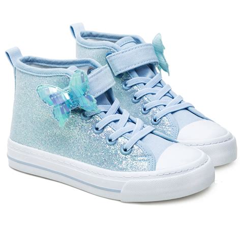 Toandon Little Girls Kids Canvas Shoes, Glitter Sneakers, Toddler ...