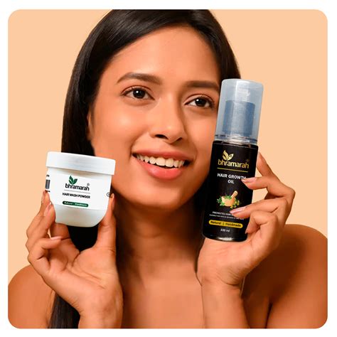 Hair Growth Oil | Hair Wash Powder (Combo) – Bhramarah