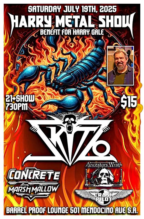 Harry Gales HARRY METAL Benefit with Skitzo, Ancestors Wrath Concrete ...