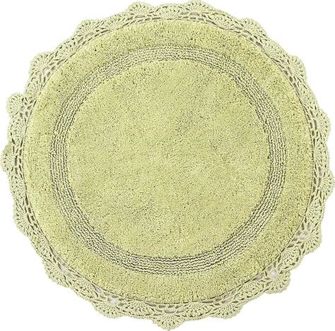 Crochet Collection Designer Plush 100 Cotton Round Oval Bath Area ...