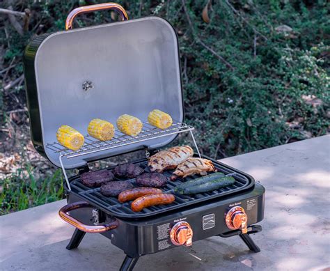 Kenmore 2-Burner Portable Tabletop Retro Gas Grill - Black & Copper ...