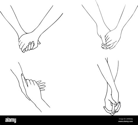 Lovers Holding Hands Drawing