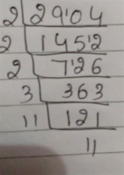 express the following in terms of prime factorization:(a) 2904 - Brainly.in