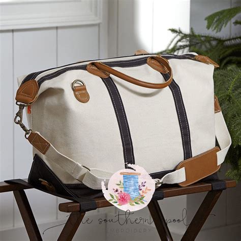 Canvas Weekender, Monogram Canvas Luggage, Canvas Luggage Set, Monogram ...