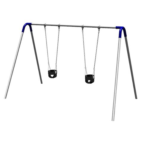 UltraPlay Single Bay Bipod Swing set includes 2 tot seats and has Blue ...