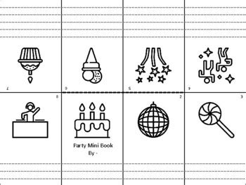 31 Party Mini Books, Picture Writing, Back to School Week Activity ...