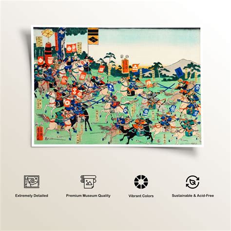 Battle at Kawanakajima: Buy Japanese Painting & Art Prints Online ...