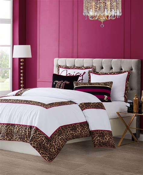Juicy Couture Regent Leopard 3-Pc. Comforter Set, Queen - Macy's ...