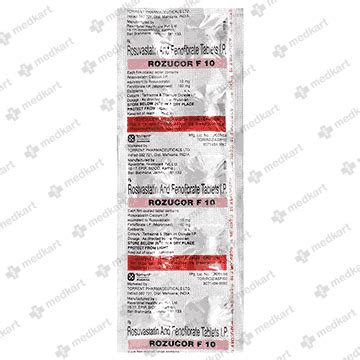ROZUCOR F 10MG TABLET 15'S, Price, Composition & Generic Alternatives ...