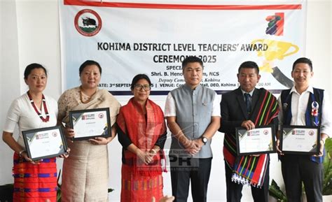FOUR RECEIVE DISTRIC- LEVEL TEACHERS AWARD IN KOHIMA