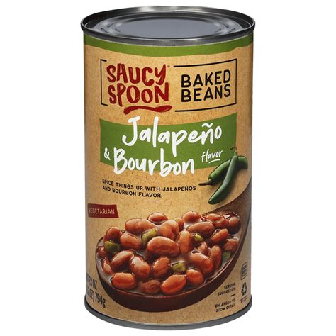 Saucy Spoon Vegetarian Jalapeno & Bourbon Flavor Baked Beans (28 oz ...