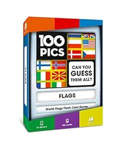 Buy 100 PICS Flags of The World Travel Game - Learn 100 Country Flags ...