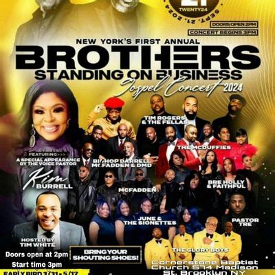 New Yorks Annual Brothers Standing on Business Gospel Concert 2024 ...