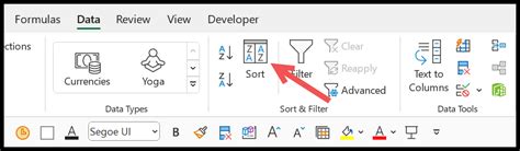 Image result for Excel Sort Icon