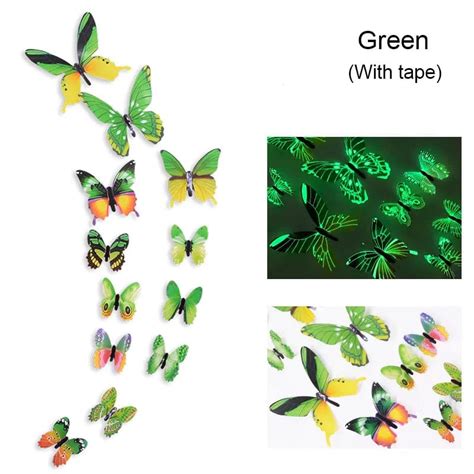 Glow In Dark 3D Butterfly Stickers