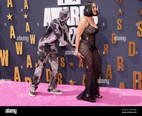 Los Angeles, USA. 25th June, 2023. (L-R) Rich the Kid and Tori Brixx at the 2023 BET Awards held ...