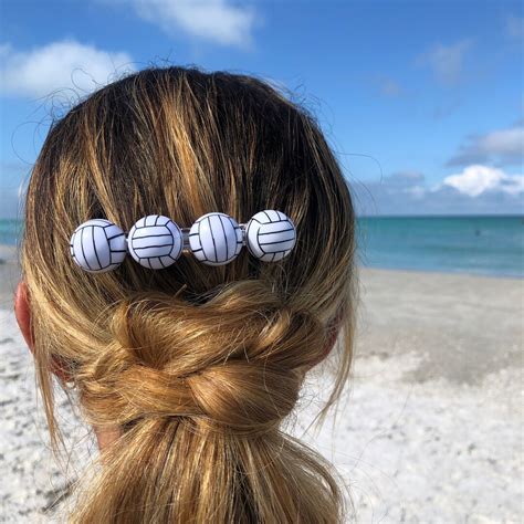 Volleyball Handmade Hair Clip Barrette, Gift for Volleyball Lover - Etsy