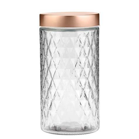 Amici Home Desmond Glass Container Storage Jar, 60 Fluid Ounces, Clear ...