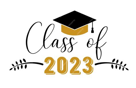 Premium Vector | Class of 2023 Graduation congratulations at school ...
