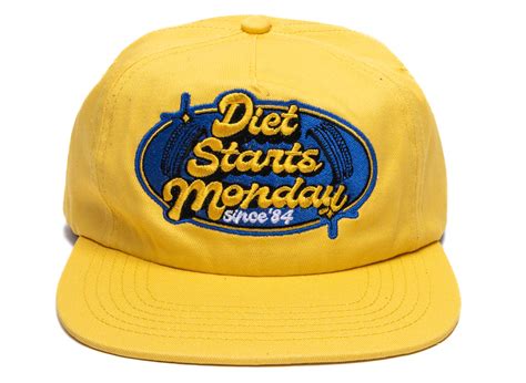 Diet Starts Monday Auto Hat in Yellow – Oneness Boutique