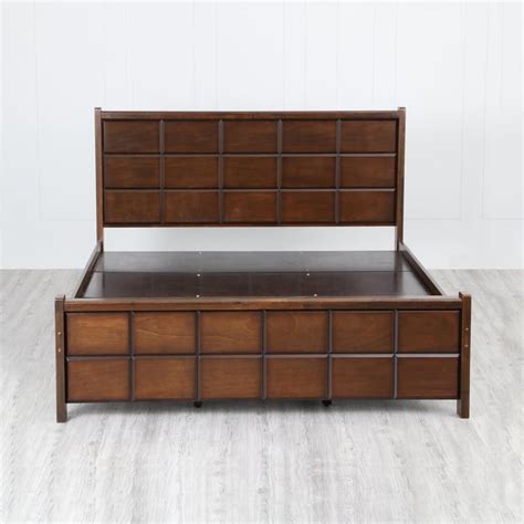 Buy Cresta Queen Size Bed - Brown from Home Centre at just INR 41495.0