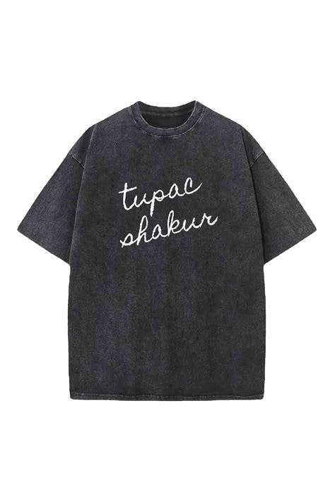 2pac Designed Vintage Oversized T-shirt – Blue Clover