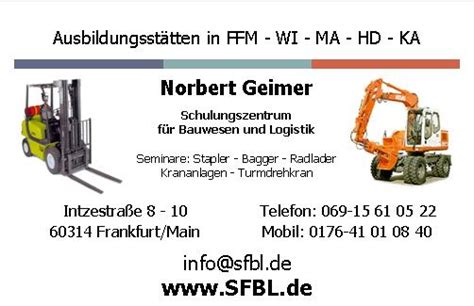 Staplerführerschein Flurförderschein Ausbildung Staplerschein Eschborn ...