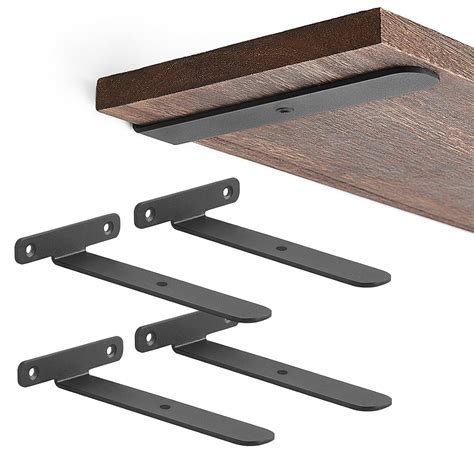 Mkono 4 Pack 6 Inch Hidden Shelf Brackets - Metal Heavy Duty L Brackets ...
