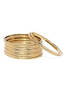 Buy ToniQ Set Of 11 Gold-Toned Bangles at Amazon.in