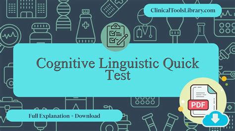 Cognitive Linguistic Quick Test - Complete Explanation + PDF ...