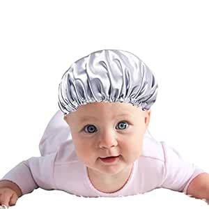 Atrube Kids Satin Bonnet Night Sleep Caps, Adjustable Sleeping Soft ...