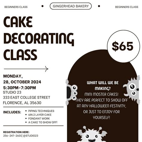 Mini Monster Cake Decorating Class, 333 East College Street, Florence ...