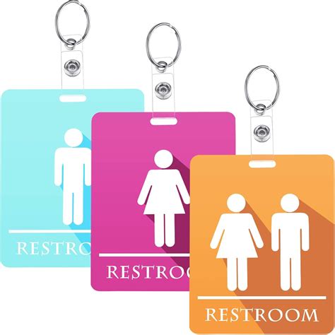 Restroom Key Tags Restroom Pass Keychains Unisex India | Ubuy