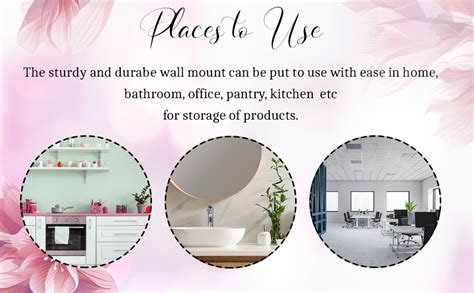 JIALTO 2 PCS Self Adhesivecute Wall Hanging Bathroom Storage Rack ...