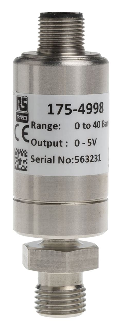 RS PRO | RS PRO Pressure Sensor, 0bar Min, 40bar Max, Analogue Output ...