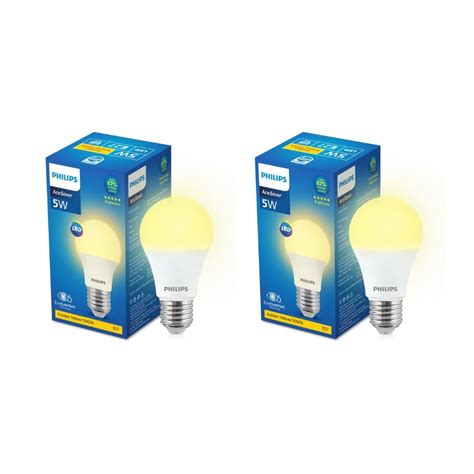 Buy Philips Base E27 5-Watt LED Bulb (Warm White, Pack of 2) Online at ...