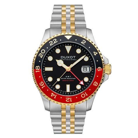 Buy Duxot Altlantica Gmt Uni-Directional Luminous Black Round Dial Mens ...