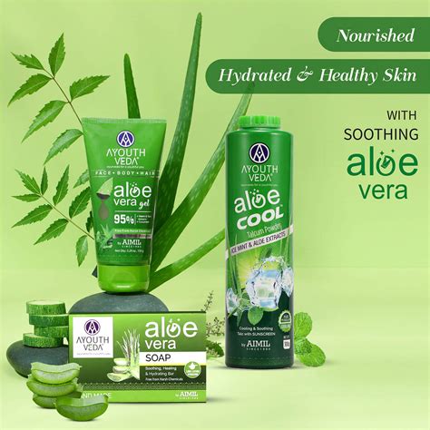 Aloevera Range | Aloe vera gel 150g +Aloe vera soap 100g | Talc 300g ...