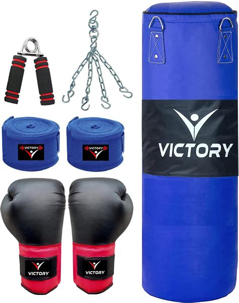 Buy VICTORY Unfilled Heavy Punching Bag with with Boxing Glove and ...