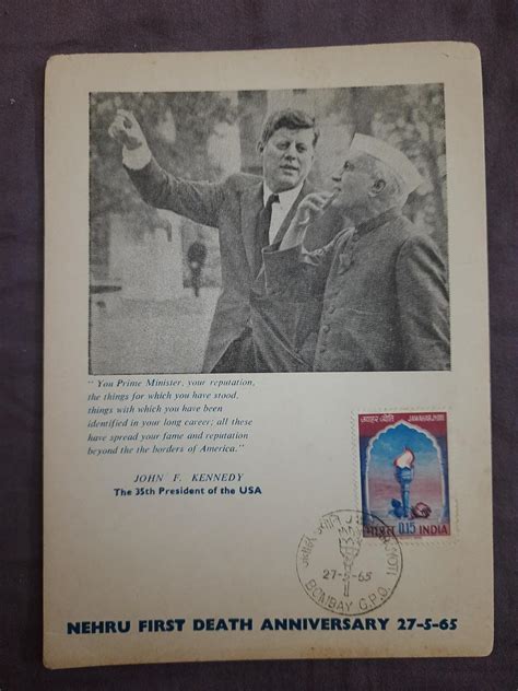 USA President John F Kennedy with Indian PM Jawaharlal Nehru Pictoral ...
