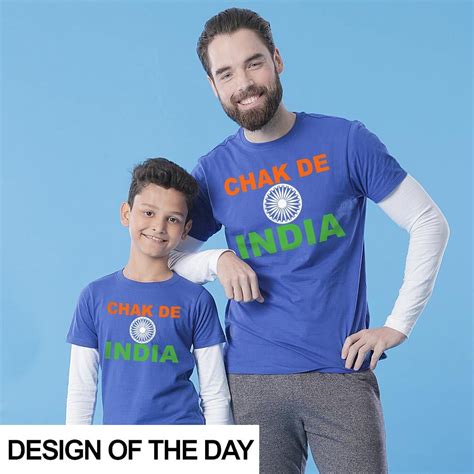 Chak De India Father & Son Tshirt - BonOrganik