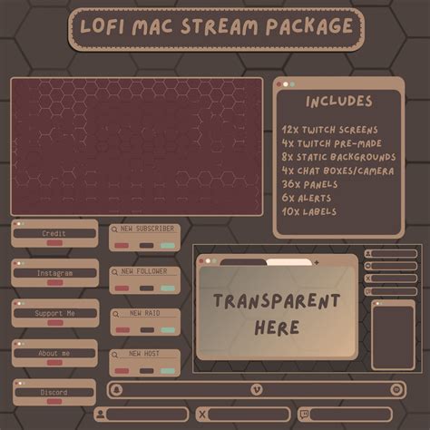 Lofi Brown Mac Twitch Stream Overlay Package - Etsy | Twitch, Box ...