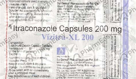 Vizitra 200 MG Capsule (10): Uses, Side Effects, Price & Dosage | PharmEasy