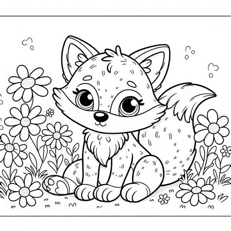 Cartoon Fox coloring page - GoGo Coloring