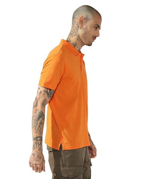 Necktape Detailing Bright Premium Cotton Regular Fit Polo Tshirt