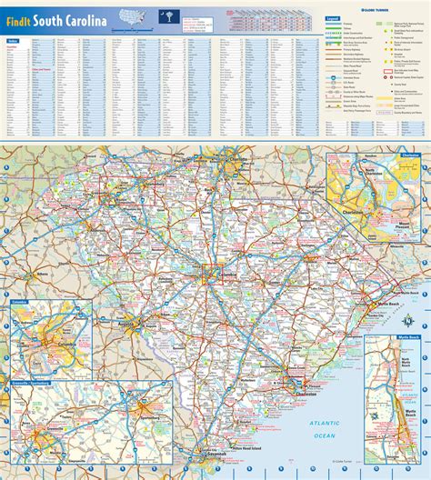 Political Map Of South Carolina Ezilon Maps South Carolina General