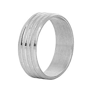Sorella'z Mens Silver Tone Rows Ring: Pack of 1 (SOR/JEW-ST1) : Amazon ...
