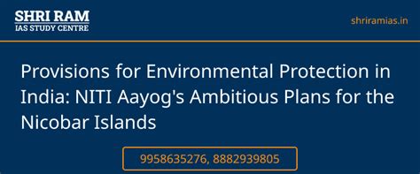 Provisions for Environmental Protection in India: NITI Aayog's ...